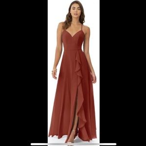 Terracotta bridesmaid dress